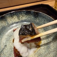 京味 もと井 - 初ガツオ 新玉ねぎと行者ニンニクたれ