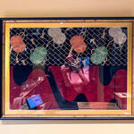 神楽坂 囲炉裏焼肉 祇園 - 稀少価値な帯の額装