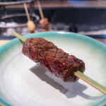 神楽坂 囲炉裏焼肉 祇園 - 黒毛和牛サーロイン串