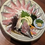 せいもん払い - イワシ刺し。これは前回なくてあったから嬉しい！全く臭くなくて新鮮そのもの。