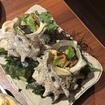 せいもん払い - サザエ壺焼き