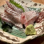 えぼし - えぼしコースの刺身は真鯛