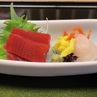 和食 清水 - [ランチ 清水小町] お造り 二種盛り合わせ まぐろ 鯛
