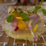 シクラメンテ - 鮃と鮑のカルパッチョ♡