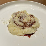 ガストロノミアヘリテージヨコハマ - リゾット、ホワイトアスパラガス、赤ワインのソース