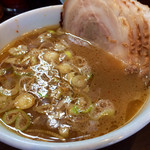 昌平ラーメン - バラチャーシューつけ麺、スープ