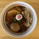 金木犀 - 醤油＋ワンタン＋味玉1500円