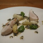 フィエルテ - 佐賀県産 13日熟成 マナガツオ/仏産キャビア/ホワイトアスパラ