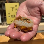 八新鮨 - アオリイカとバフンウニ