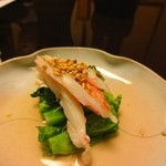 まつむら - 蟹とかき菜の酢の物