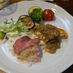 キッチン ブルー グローブ - ワンプレートへ