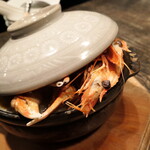 満月 - おじやのフタから、海老さんがこんばんは