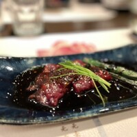 中国四川酒家 蔓山 - 似鯨と行者ニンニクの 紅油ソース