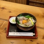 浅草角萬 - 冷やし肉南ばん＋玉子