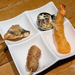 酒と肴のぬくもり宿 おふろ - おつまみ4点盛り