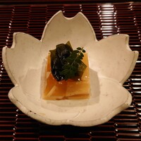 肉匠なか田 本店 - お通し(筍のゼリー)