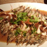 有頭蝦のガーリック蒸し