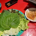 韓国食堂ケグリ - サンチェ、辛ネギ