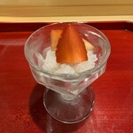 銀座 きた川 - レモンシャーベットにあまおう！