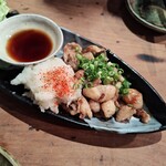 酔壱や - 鶏皮ポン酢450円