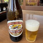 そば処 湧水 - キリンラガー中瓶