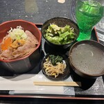 A5仙台牛 燒肉・壽司 吃到飽 肉十八 仙臺站前2號店 - 仙台牛肉ドレス海鮮丼①