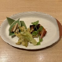 個室と地肴 北新地 心屋 本通り店 - ブリの味噌漬け焼きとふきのとうの天ぷら