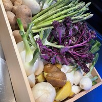 那古亭 - ステーキのお供の野菜たち