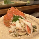 寿し処 一福 - たらば蟹（ほぐしてくれいてます）