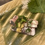 寿し処 一福 - 刺し盛り（鯵）