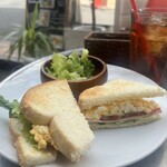 カフェ・マスミヤ - モーニングのサンドウィッチセット　税込780円