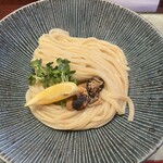 つけ麺 繁田 - 麺は繁田式もりそばにも使われている平打ち麺です。