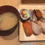 鮨政 - 握りとみそ汁