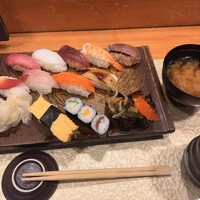 東鮨 新店 - ランチ握り12カンとシジミ汁