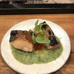 まほろば囲炉裏 心斎橋 - 青さとベルメットソース掛け