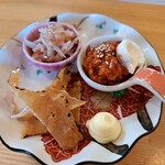 たき火炉端 雨やどり - 雨やどりセット 1500円のお料理