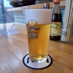 たき火炉端 雨やどり - 雨やどりセット 1500円の生ビール