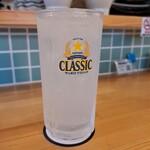 たき火炉端 雨やどり - 雨やどりセット 1500円のレモンサワー大ジョッキ