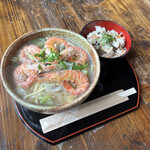 食事処 やらぼ - 車海老そばセット