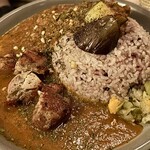 喫茶バー ナイマ - チキンとキーマの２種盛り