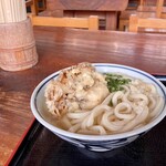 上野製麺所 - デカイ舞茸天をのせて