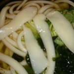 味の民芸伏見店 - うどんのアップ 手のべのアピールだろうか？