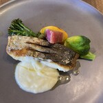 クッチーナ テント - 友人のメインのお魚