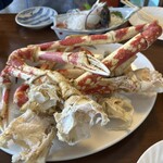 さかなや 魚清 - タカアシガニは冷凍保存できないので9月〜5月まで食べられるらしい。最近は獲れ高が少ないとか。これで2人前半身位。他の料理も美味しいので二人なら半身で充分です！