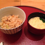 旬亭　杉のや - ウニ飯 玉子のお吸物？