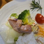 キッチン ブルー グローブ - 最後は野菜と共に