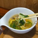 キッチン ブルー グローブ - 優しい味の玉子スープ