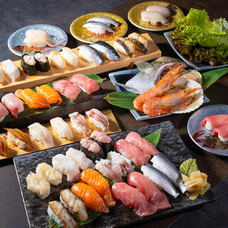 蟹だけでなく、豪華握り寿司や逸品など約60品も食べ放題♪