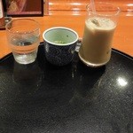 五右衛門 - ｽｰﾌﾟ(7分目だったのを半分ほど飲んだ後)とｱｲｽｶﾌｪｵﾚbyアライグマのニコちゃん好き