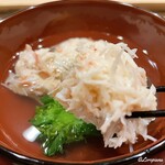 御料理 寺沢 - ずわいがにに極微量の卵白で造られた真薯